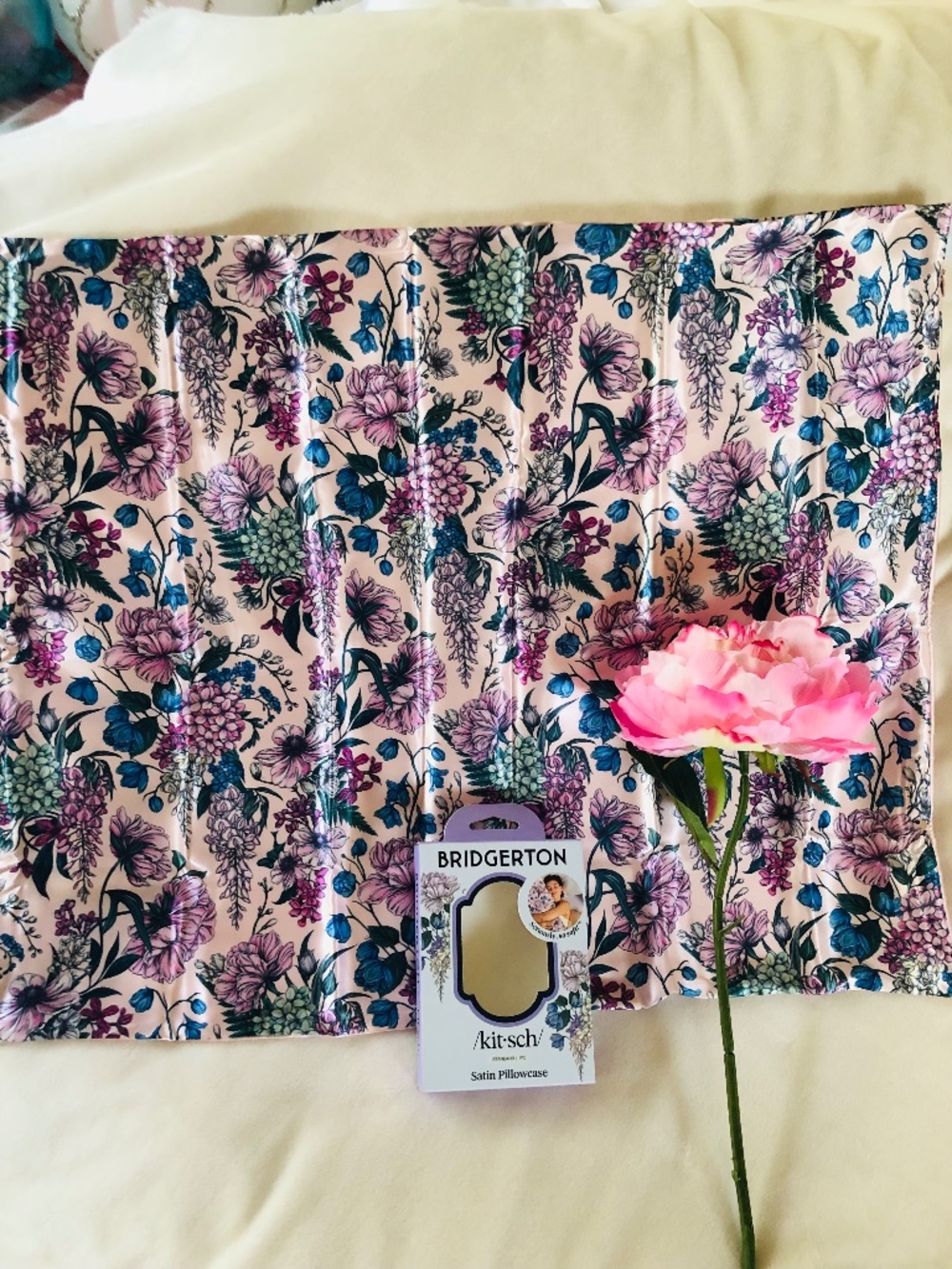 Just in NWT & Box Kitsch Satin Beauty Pillowcase from Bridgerton Collection